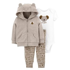 Carter's Child of Mine boy's 6-9 month zip up hoodie 3 piece set